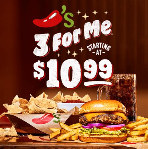 Thanks for signing up! Now that you have, you’ll be the first to find out about new menu items, the latest <strong>deals</strong>, <strong>special</strong> contests and exciting promotions. . Chilis specials today